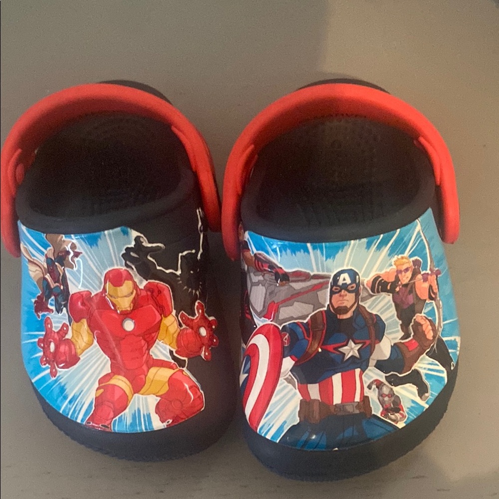 Marvel Kids' Superhero Crocs  - Black and Red